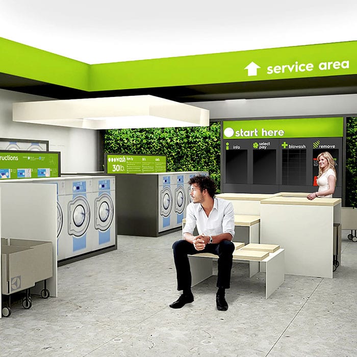 myLaundry, self-service laundry concept store by Electrolux.